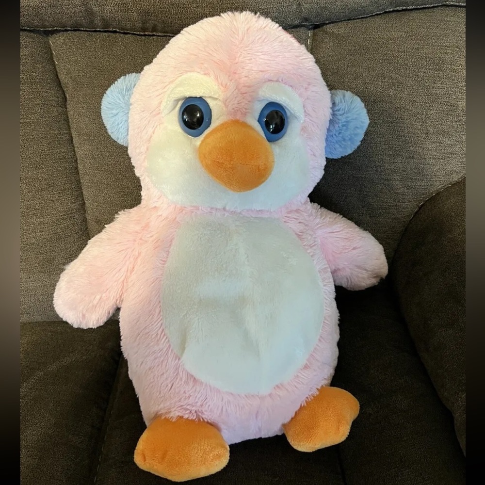 Best made toys big baby penguin stuffed plush with earmuffs
